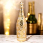 Pure Brass Royal Champagne Bottle – Hand Carved Big Size 16 Inch Decorative Showpiece
