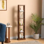 Babylon Solid Wood Bookshelf in Walnut Finish